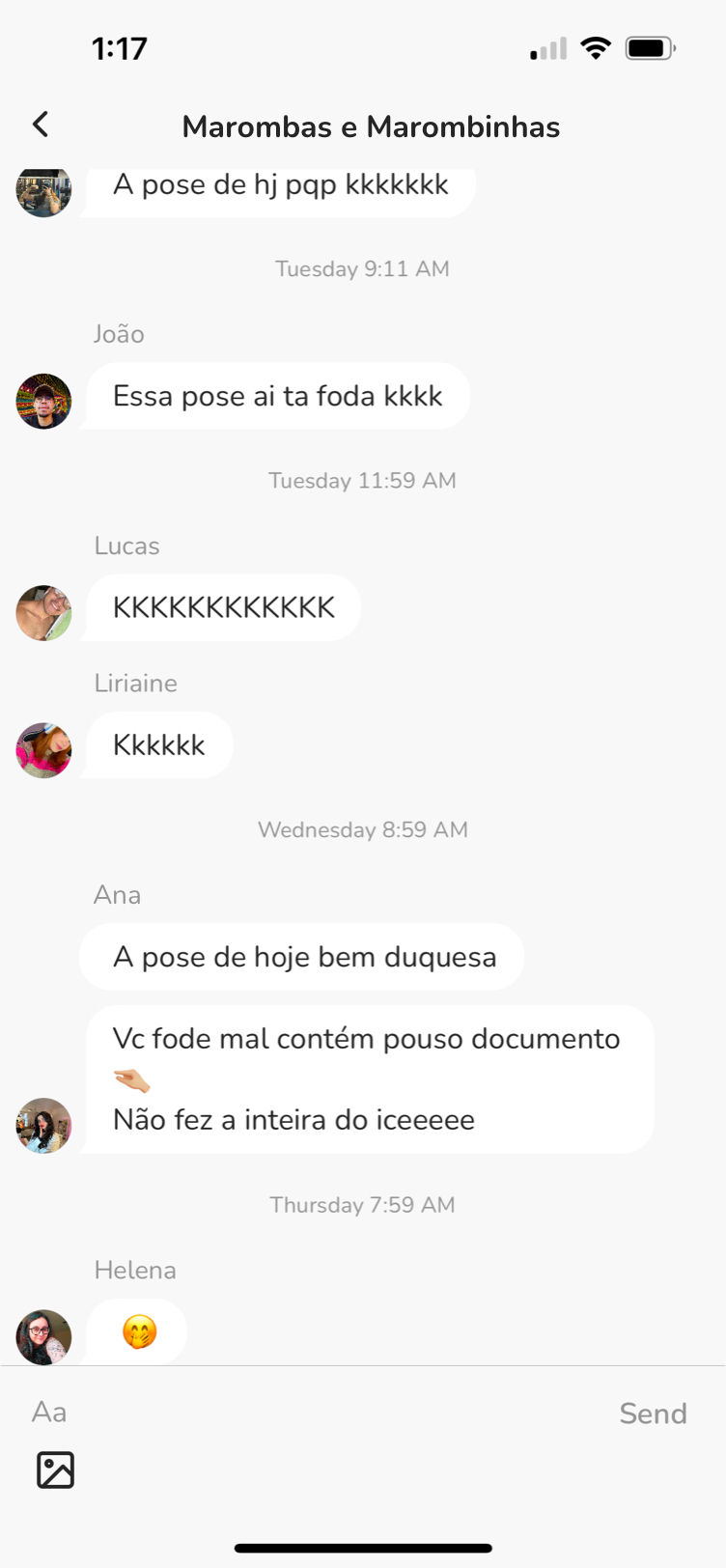 Challenge engagement chat